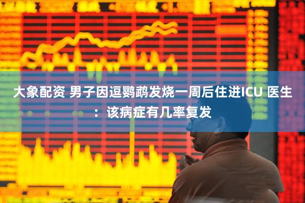 大象配资 男子因逗鹦鹉发烧一周后住进ICU 医生：该病症有几率复发